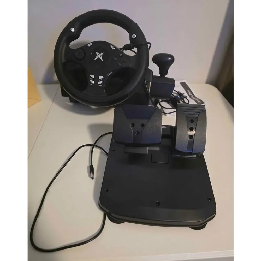 DOYO R270 Racing Wheel and Pedals 270 degree Gaming Steering Wheel Vibration